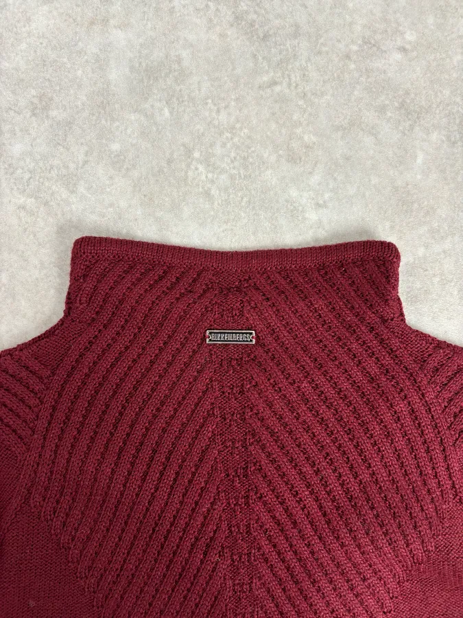2010s Bikkembergs Burgundy Wool Turtleneck Sweater - Image 6