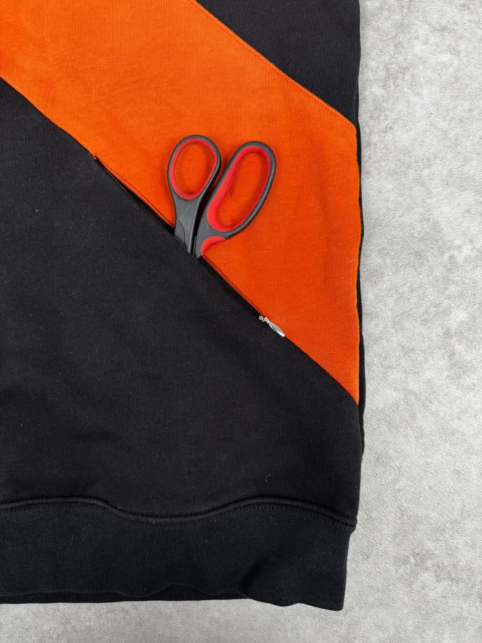 2010s Bikkembergs X Orange Black Hoodie - Image 7