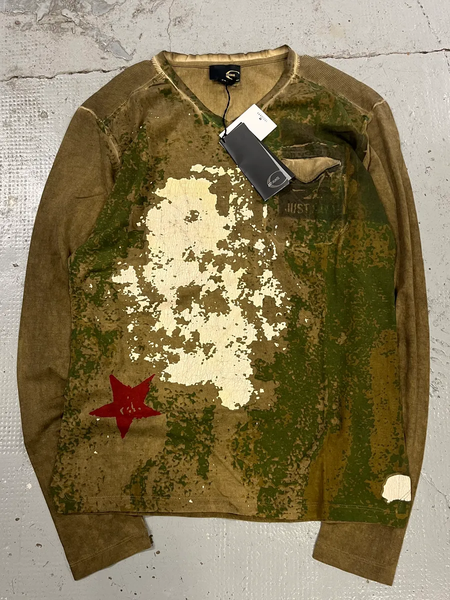 2010s Cavalli Green Military Longsleeves - Image 4