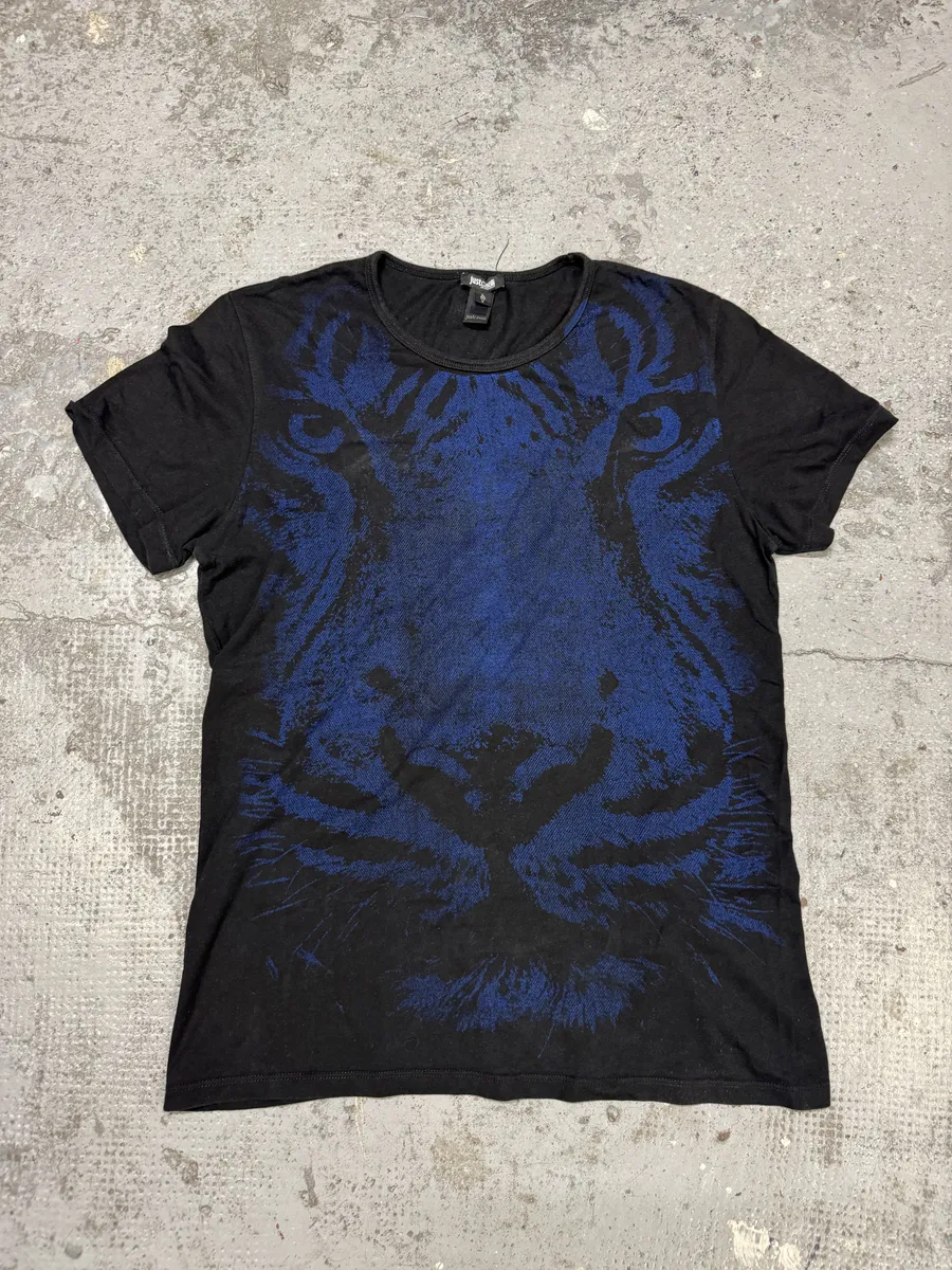2010s Cavalli Navy Tiger Black T-Shirt