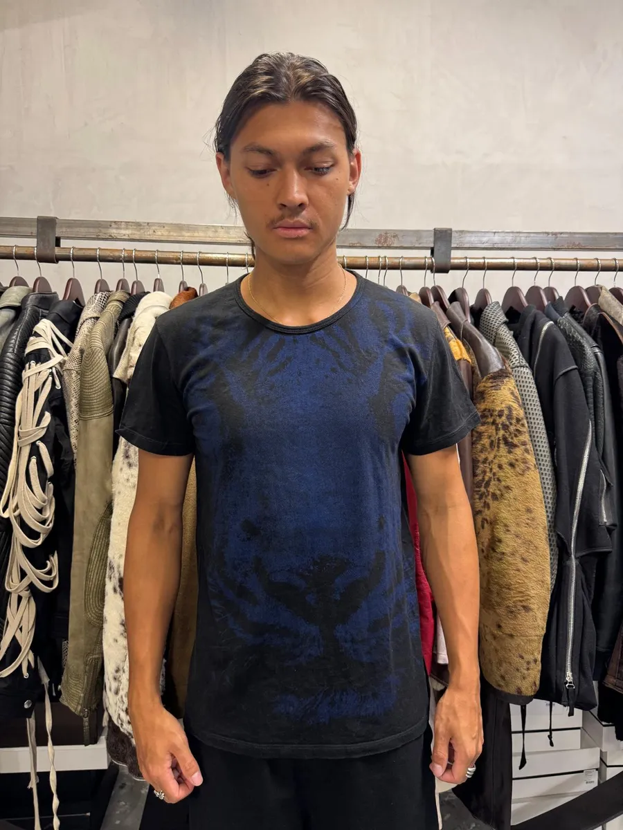 2010s Cavalli Navy Tiger Black T-Shirt - Image 2