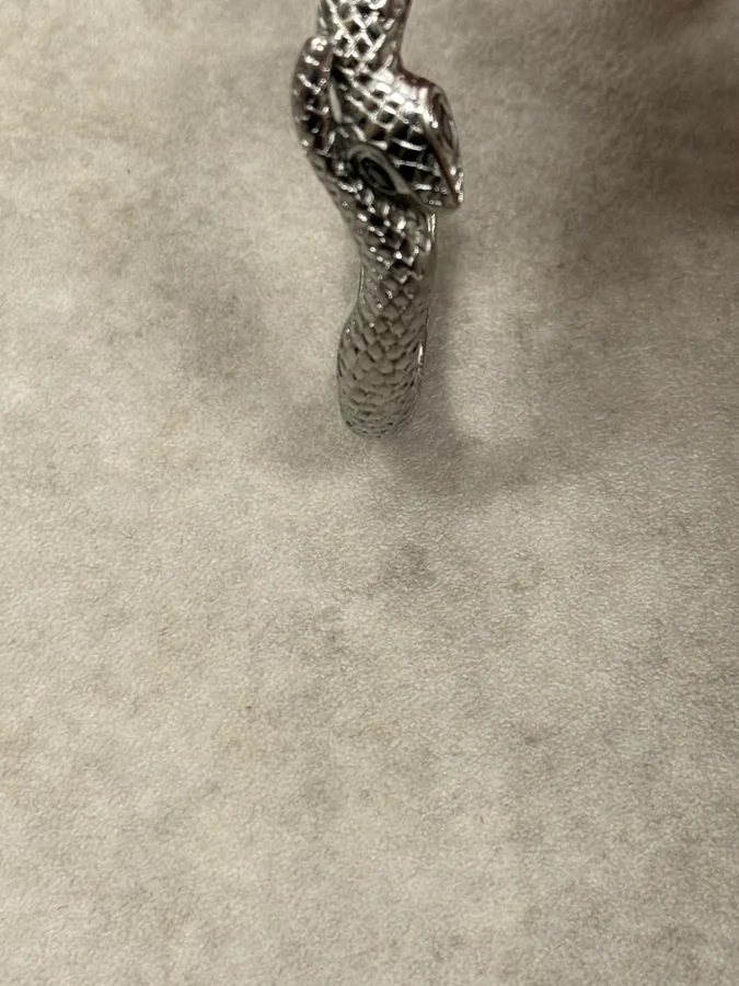 2010s Cavalli Steel Snake Grey Bracelet - Image 5