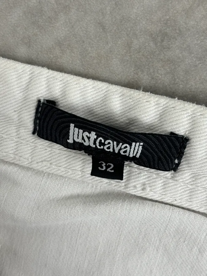 2010s Cavalli White Distressed Denim Jeans - Image 10