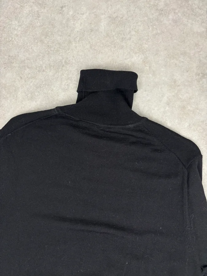 2010s Daniele Alessandrini Black Wool Turtleneck Sweater - Image 6