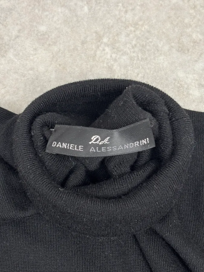 2010s Daniele Alessandrini Black Wool Turtleneck Sweater - Image 7