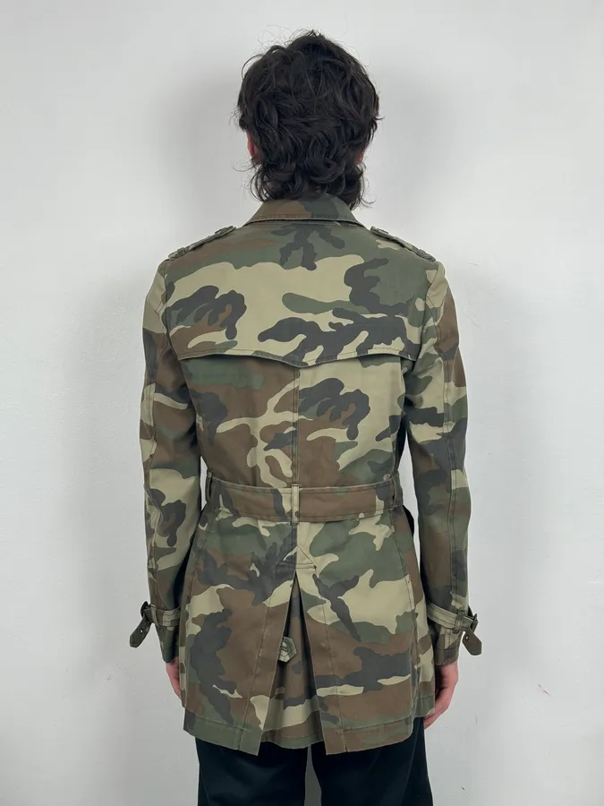 2010s Daniele Alessandrini Camo Trench Coat - Image 3