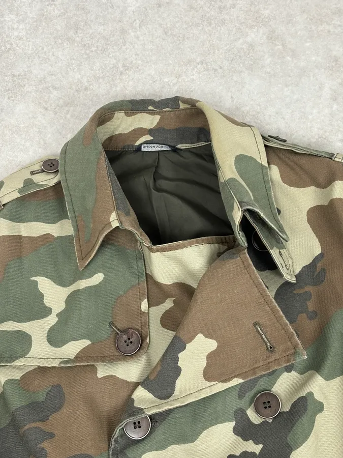 2010s Daniele Alessandrini Camo Trench Coat - Image 4