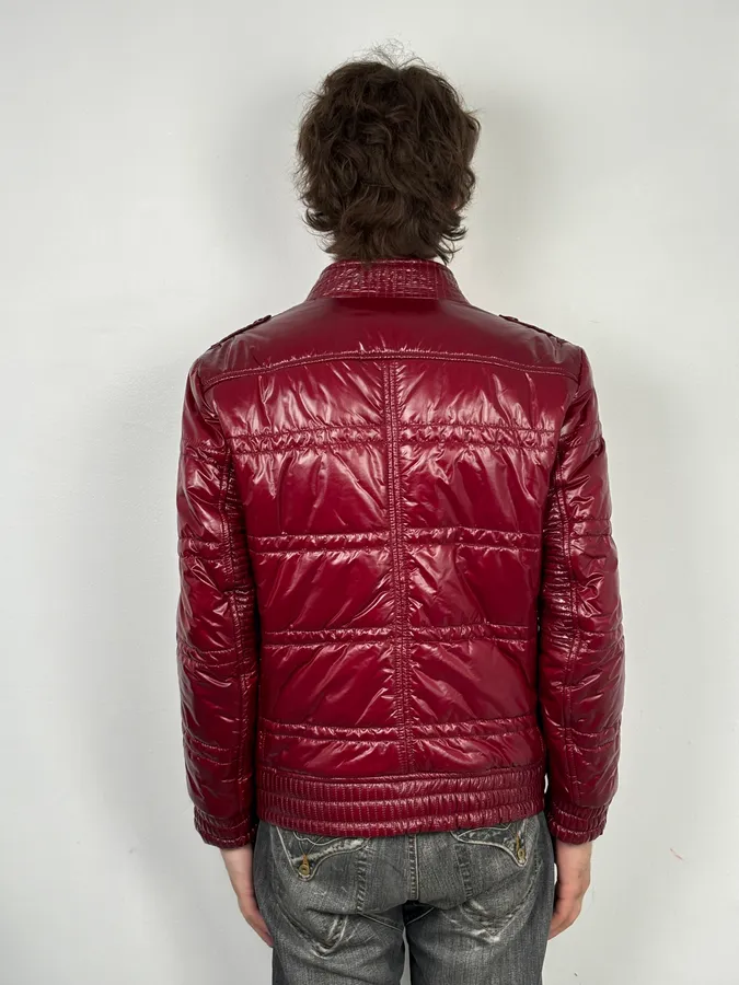 2010s Daniele Alessandrini Red British Puffer Jacket - Image 3