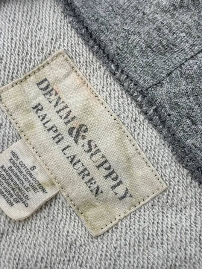 2010s Denim & Supply Ralph Lauren Grey American Flag Zip-up Hoodie - Image 10