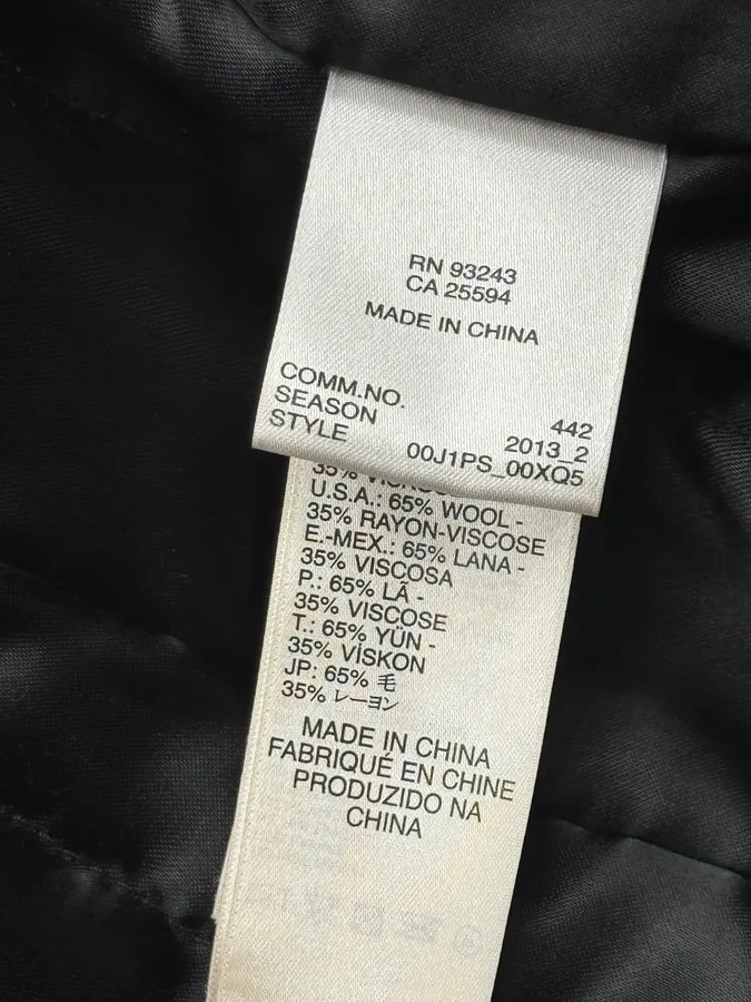 2010s Diesel Black Buttoned Rose Patch Peacoat - Image 10