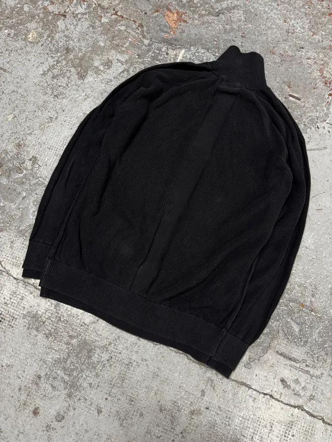2010s Diesel Black Minimalist Zip-up Sweater - Image 5