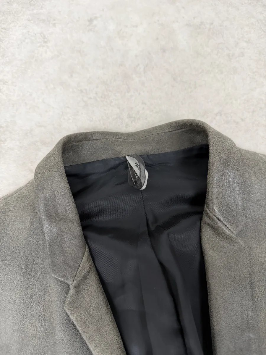 2010s Dior Eroded Grey Lamb Leather Jacket by Kris Van Assche - Image 7