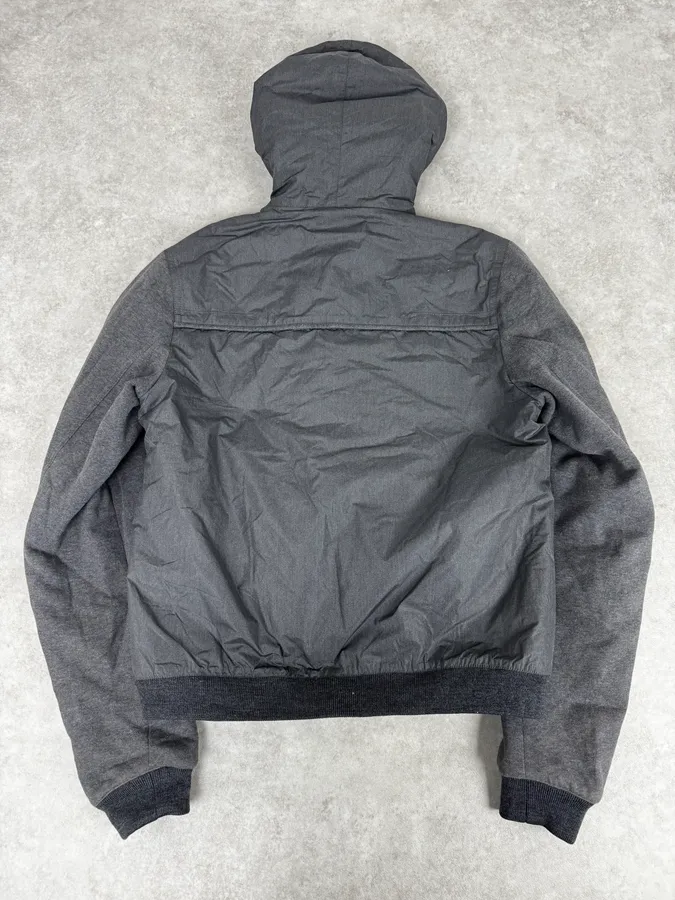 2010s Dior Grey Hybrid Hooded Bomber Jacket by Kris Van Assche - Image 4
