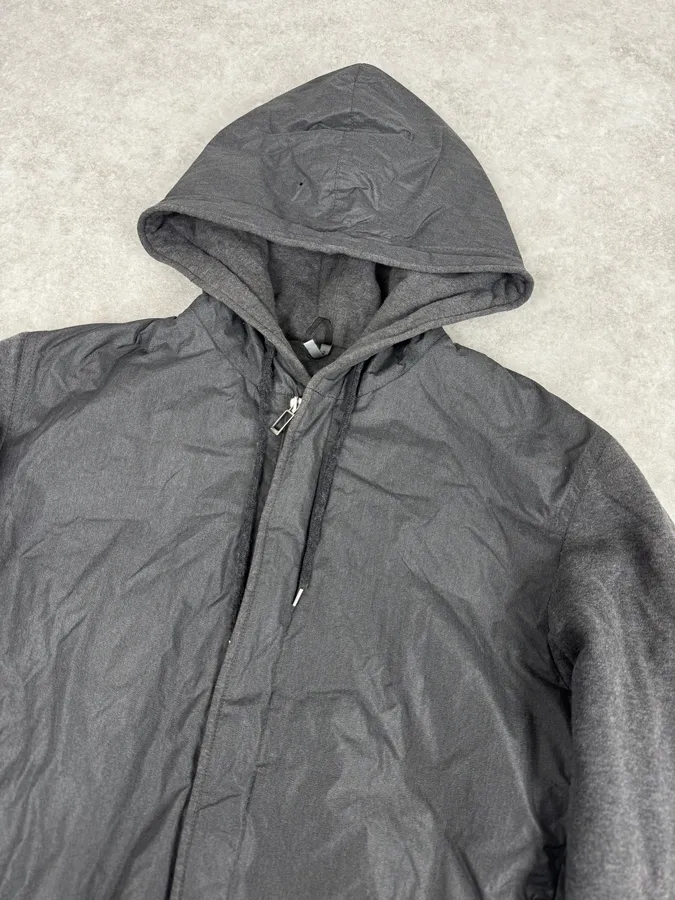 2010s Dior Grey Hybrid Hooded Bomber Jacket by Kris Van Assche - Image 5