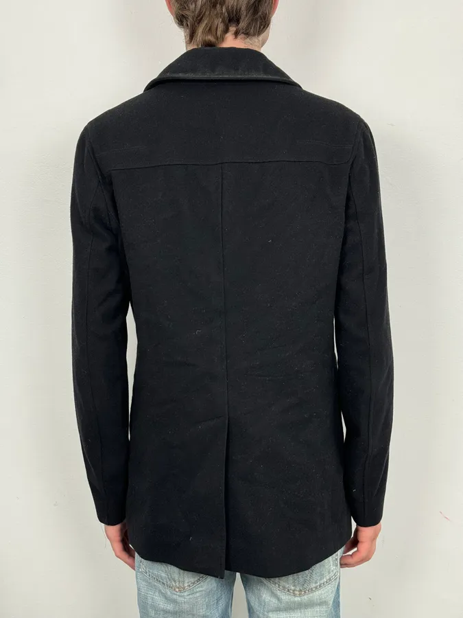 2010s Dior Homme Black Wool Double-Breasted Caban Jacket - Image 3