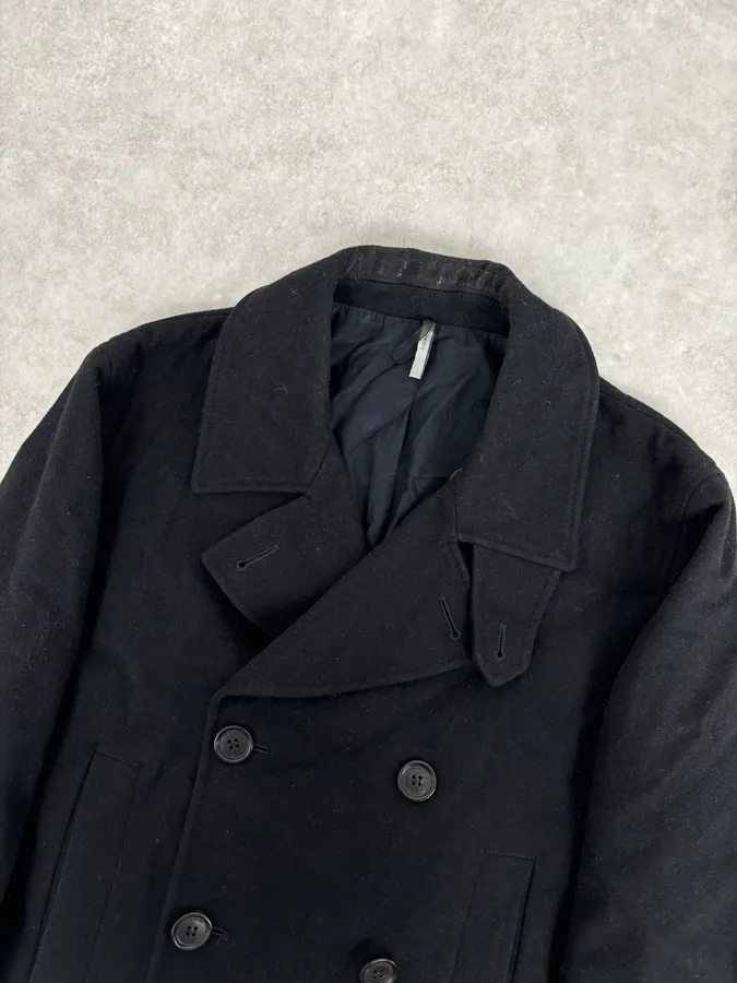 2010s Dior Homme Black Wool Double-Breasted Caban Jacket - Image 4