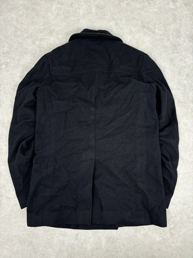 2010s Dior Homme Black Wool Double-Breasted Caban Jacket - Image 5