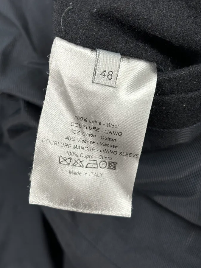 2010s Dior Homme Black Wool Double-Breasted Caban Jacket - Image 9