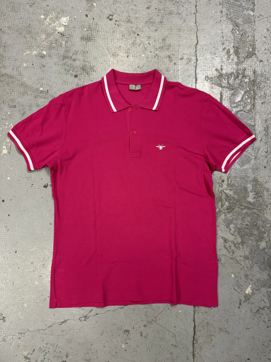 2010s Dior Pink Class Polo Shirt - Image 3