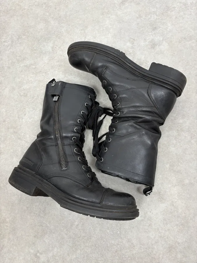 2010s Dirk Bikkembergs Black Ankle Leather Bootd - Image 6