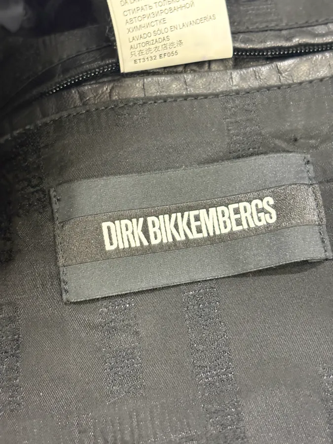 2010s Dirk Bikkembergs Black Biker Crocodile Embossed Leather Jacket - Image 11