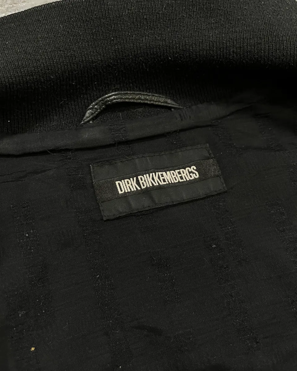 2010s Dirk Bikkembergs Black Faded Leather Jacket - Image 10
