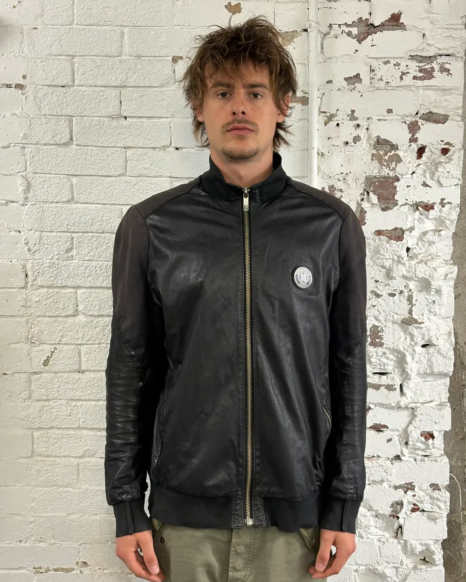 2010s Dirk Bikkembergs Black Faded Leather Jacket - Image 2