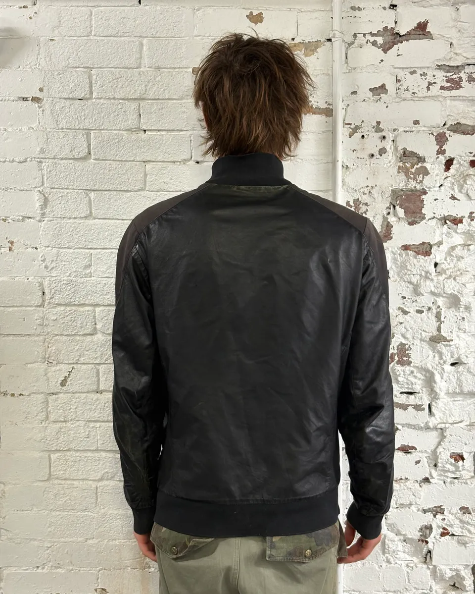 2010s Dirk Bikkembergs Black Faded Leather Jacket - Image 3