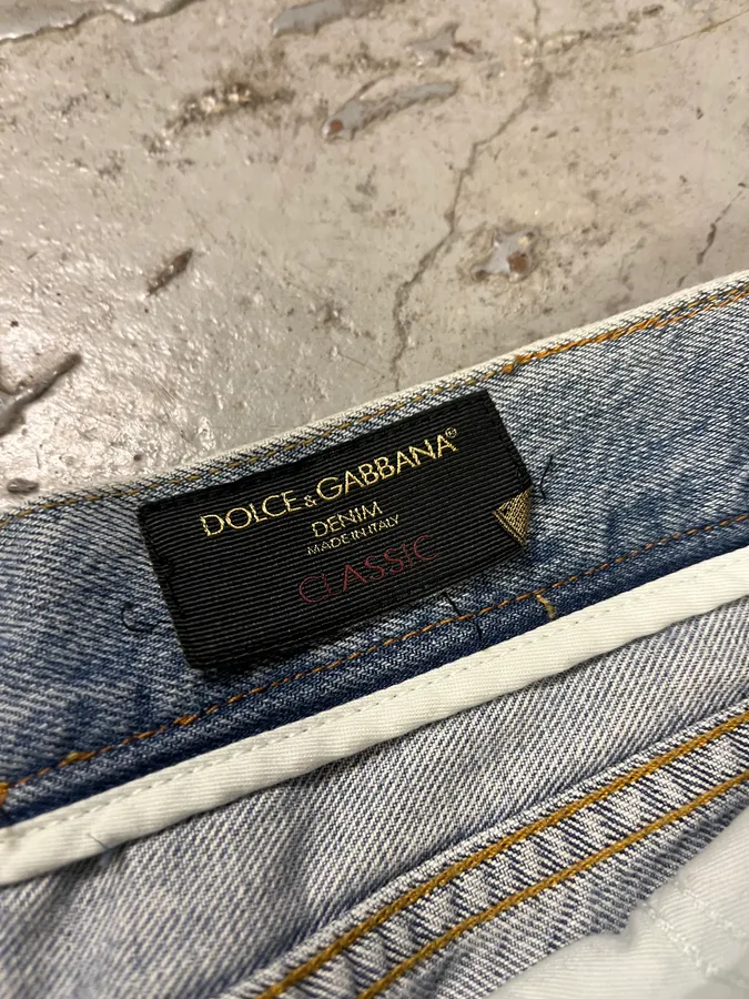2010s Dolce & Gabbana Angels Blue Denim Jeans - Image 8