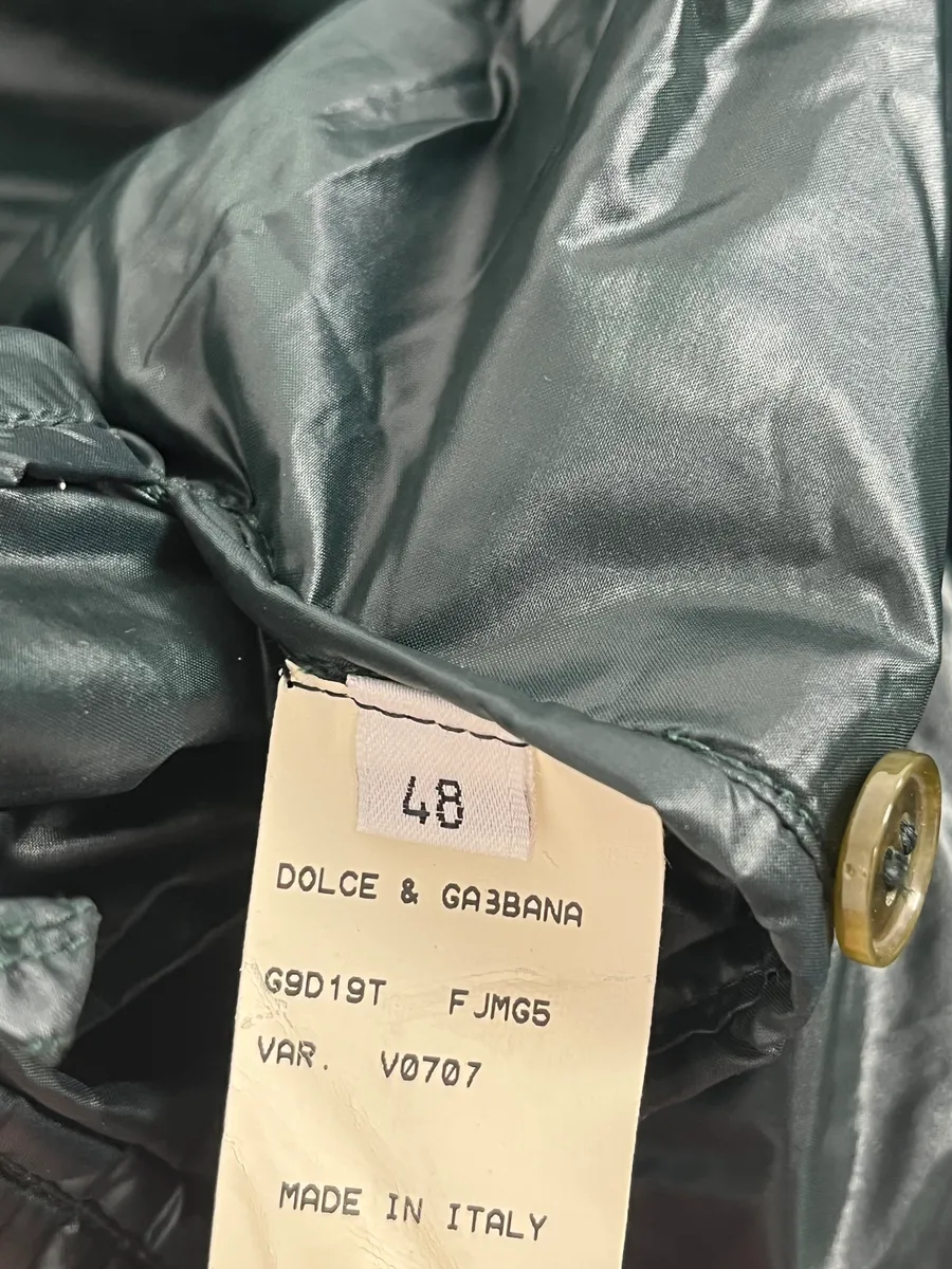 2010s Dolce & Gabbana Avant-Garde Dark Green Puffer Jacket - Image 12