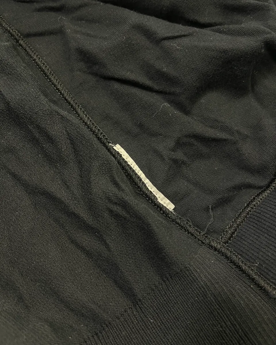 2010s Dolce & Gabbana Black Blend Leather Trim Zip-up Hoodie - Image 11