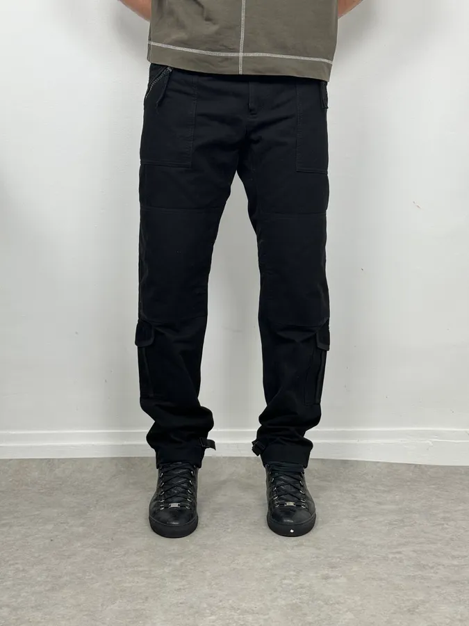 2010s Dolce & Gabbana Black Cargo Zip Multi Pockets Pants - Image 3