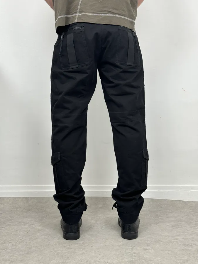 2010s Dolce & Gabbana Black Cargo Zip Multi Pockets Pants - Image 4