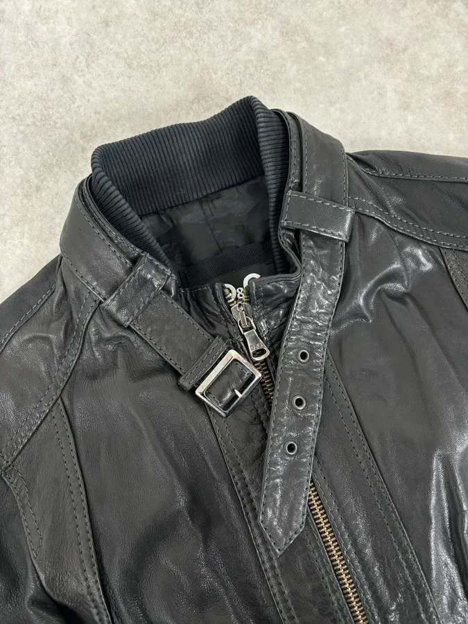 2010s Dolce & Gabbana Black Classy Leather Jacket - Image 9