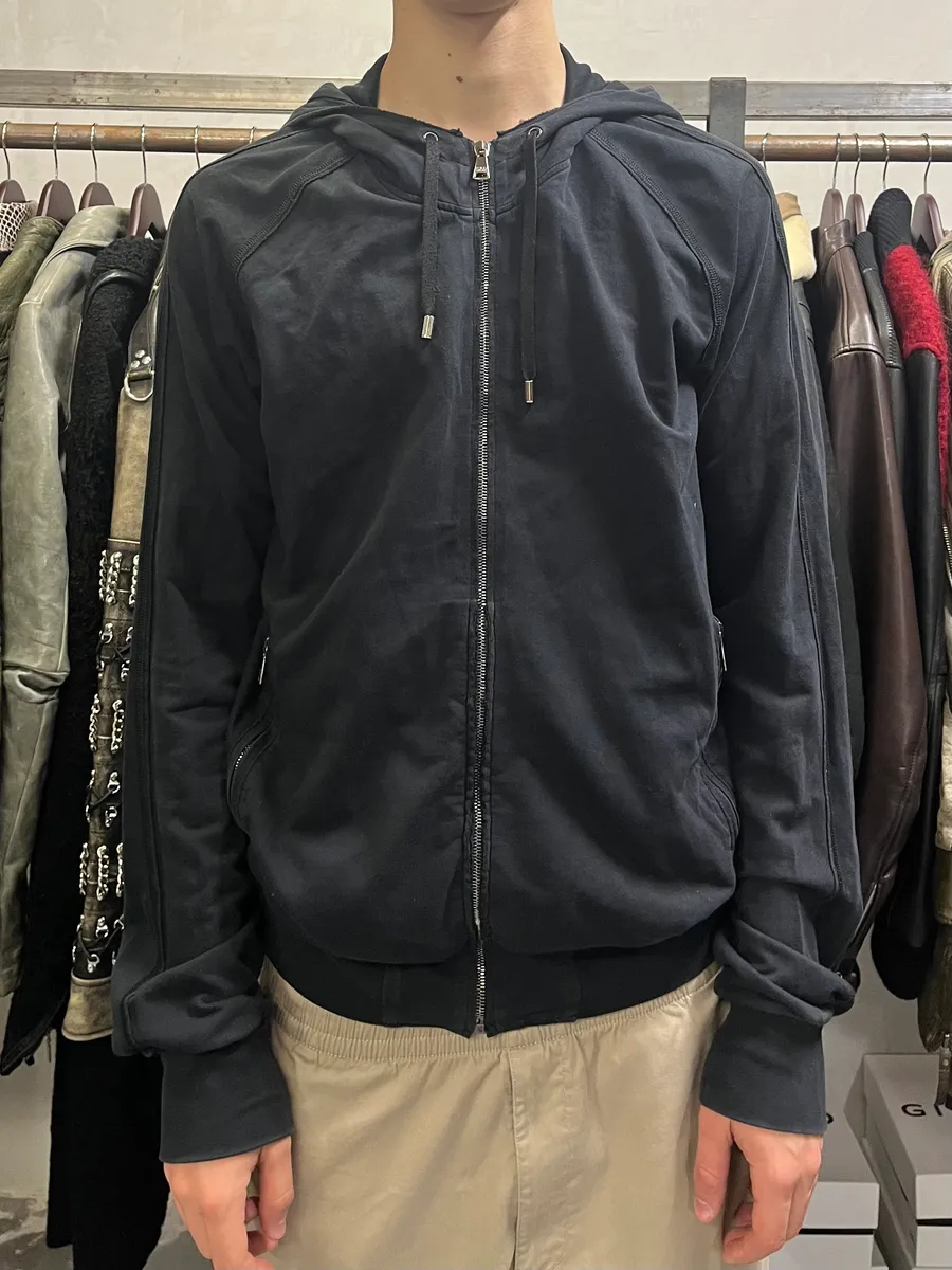 2010s Dolce & Gabbana Black Hooded Zip-up Sweatshirt - Image 2