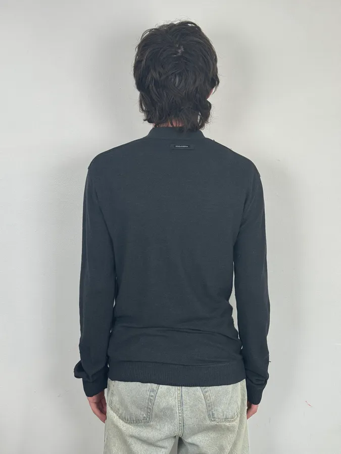 2010s Dolce & Gabbana Black Minimalist Cardigan Sweater - Image 3
