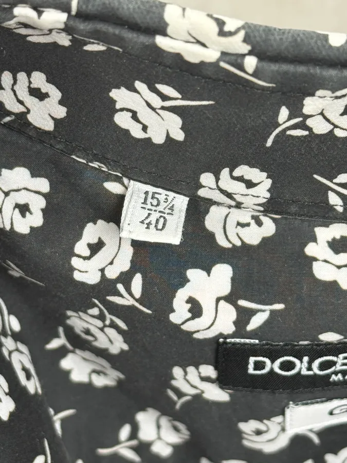 2010s Dolce & Gabbana Black & White Floral Premium Shirt - Image 10