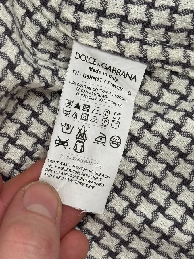 2010s Dolce & Gabbana Black & White Sicilian Premium Shirt - Image 14