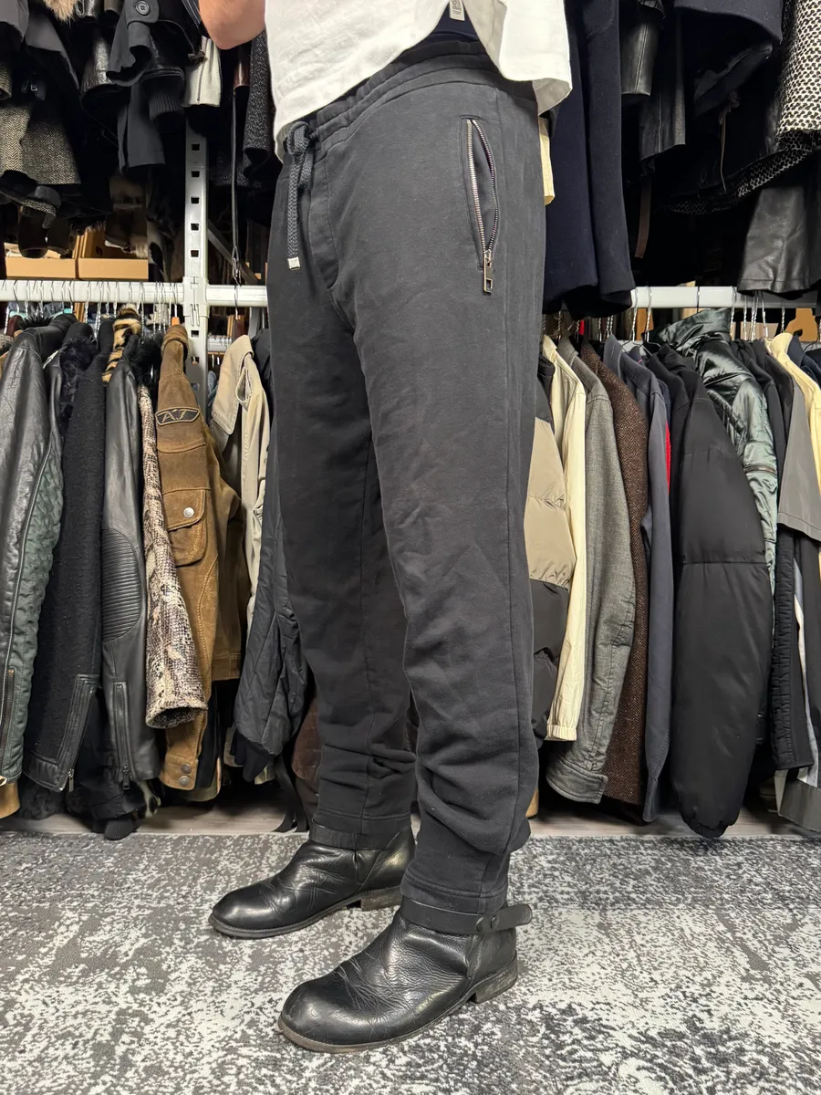 2010s Dolce & Gabbana Black Zip Jogger Pants - Image 3