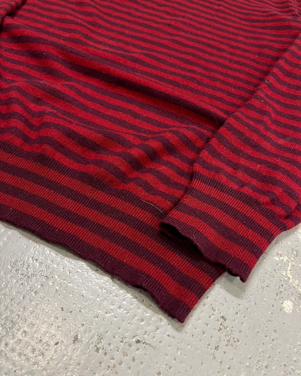 2010s Dolce & Gabbana Bordeaux Two Tone Striped Sweater - Image 6