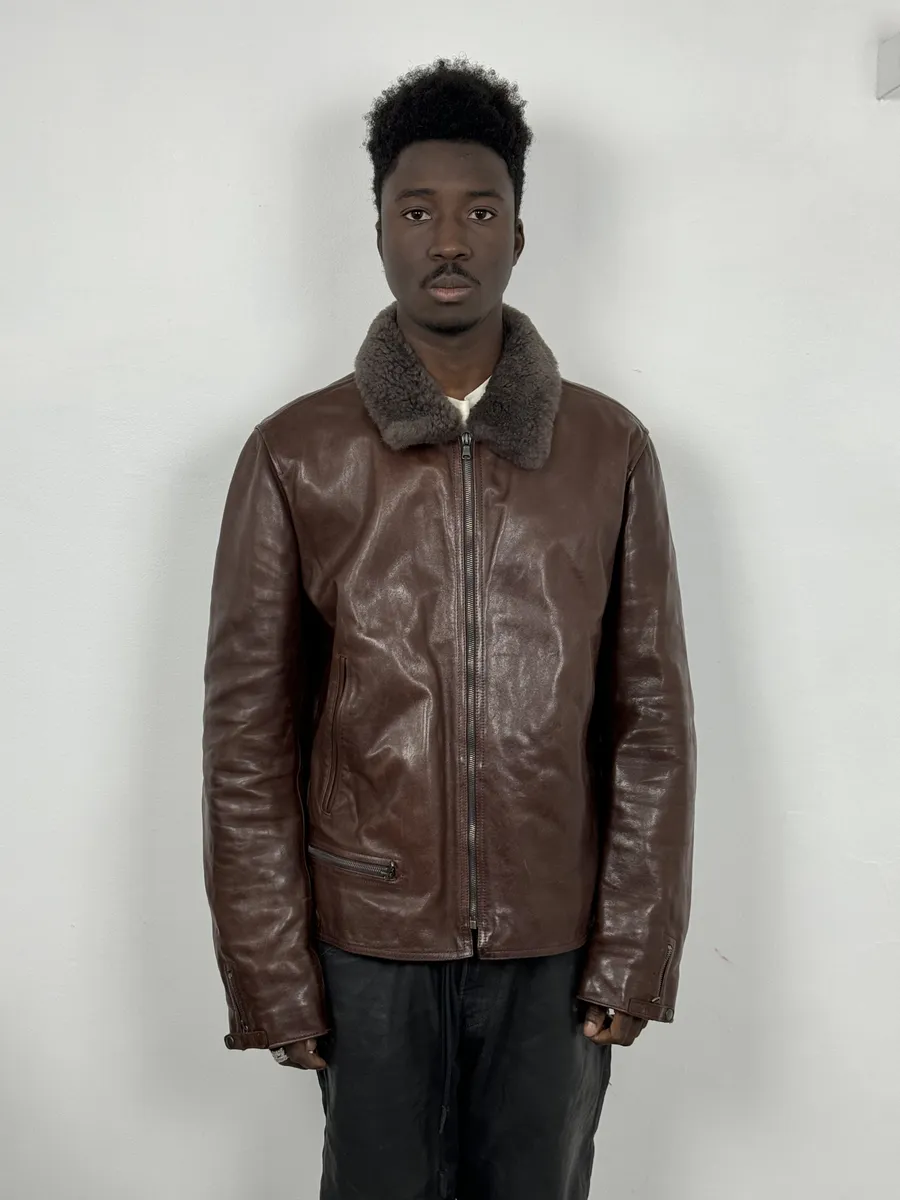 2010s Dolce & Gabbana Brown Premium Leather Jacket - Image 3