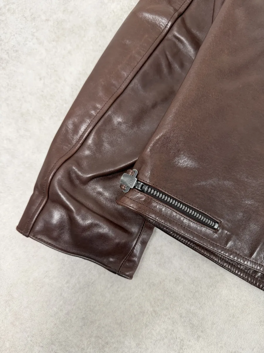 2010s Dolce & Gabbana Brown Premium Leather Jacket - Image 9