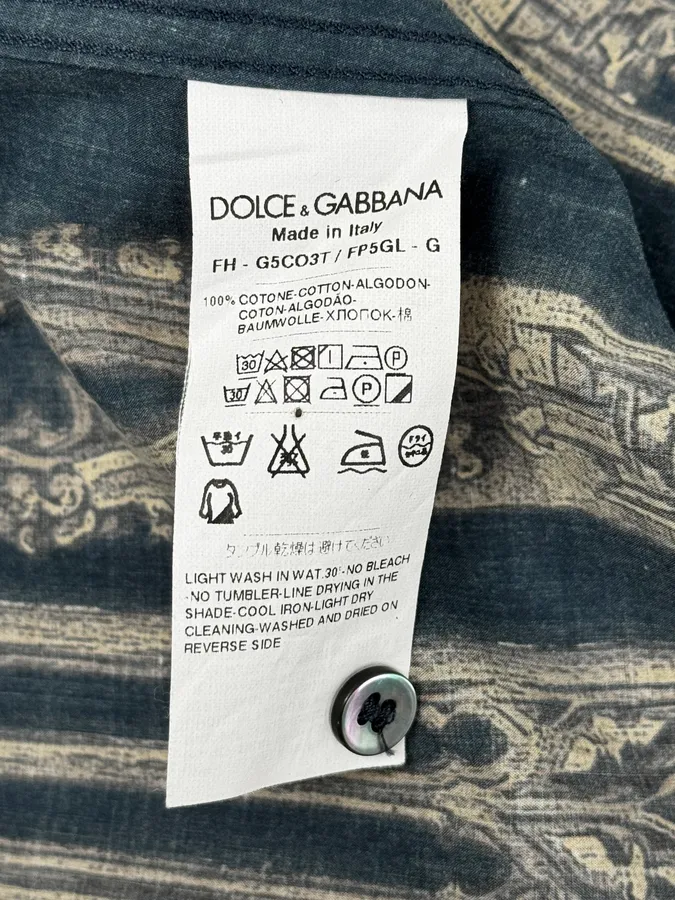 2010s Dolce & Gabbana Catholic Cathedral Navy Shirt - Image 11