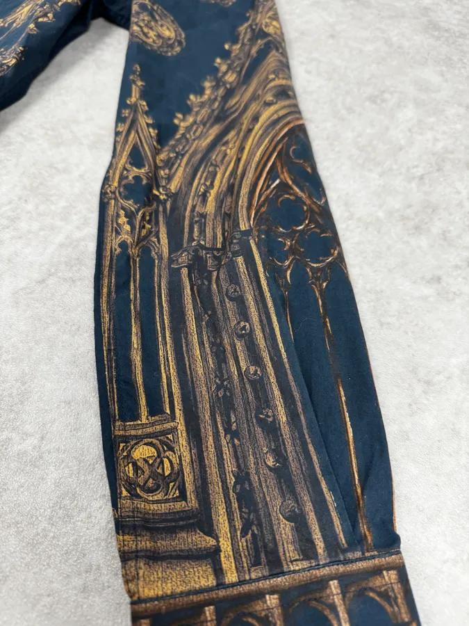 2010s Dolce & Gabbana Catholic Cathedral Navy Shirt - Image 9