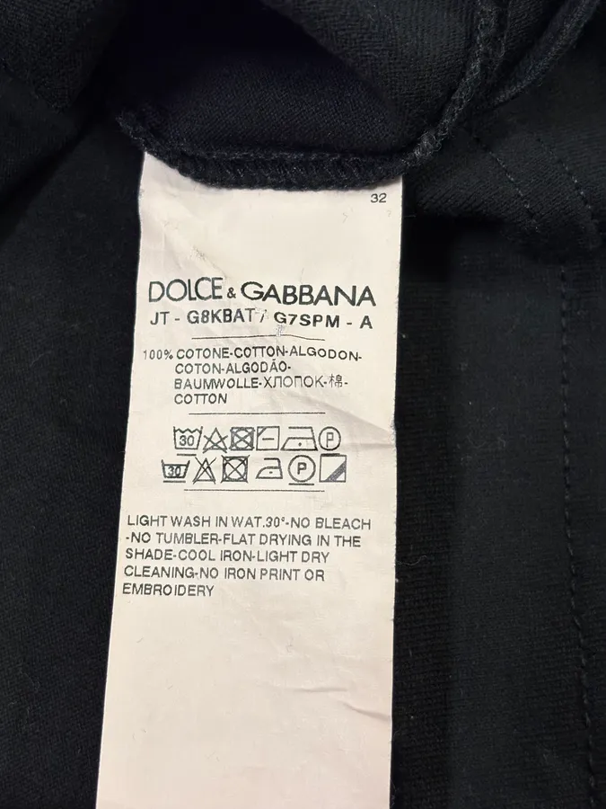 2010s Dolce & Gabbana Floral Royal Black T-Shirt - Image 9