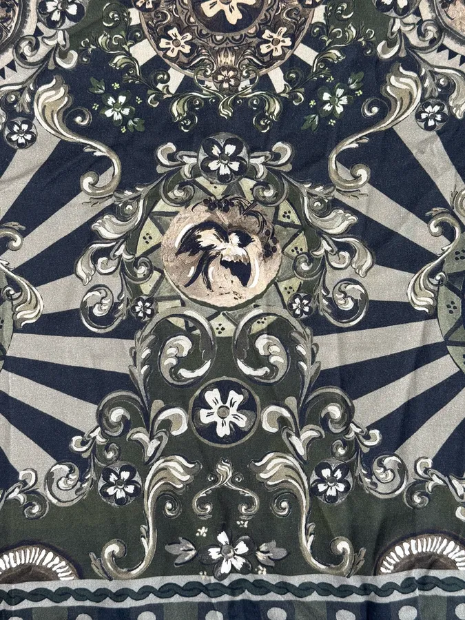 2010s Dolce & Gabbana Green Fantasy World Henley Longsleeve - Image 9