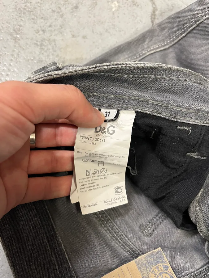 2010s Dolce & Gabbana Grey Denim Jeans - Image 12