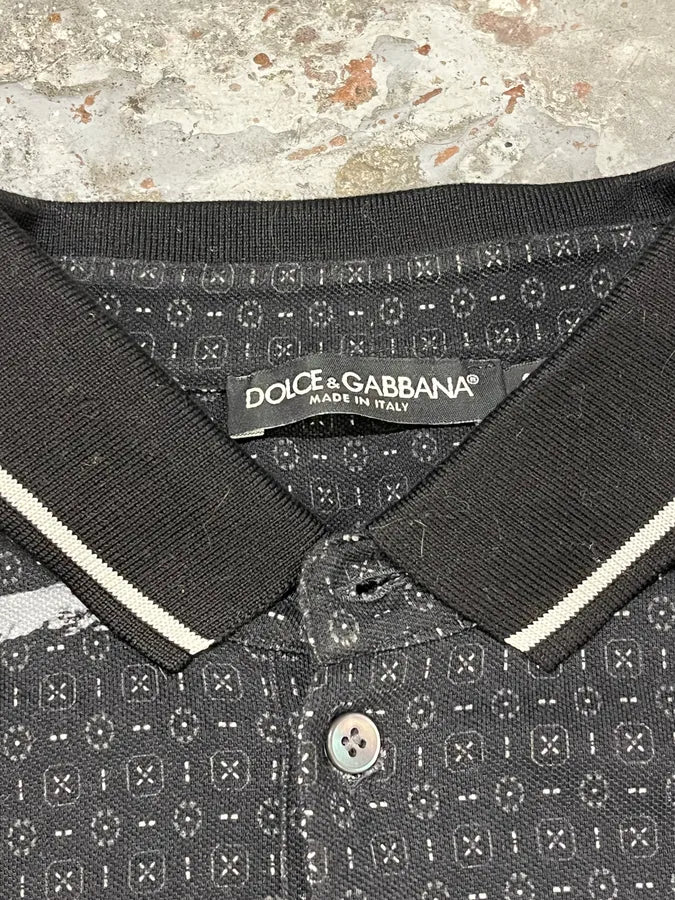2010s Dolce & Gabbana Monkey Tree Black Polo - Image 7
