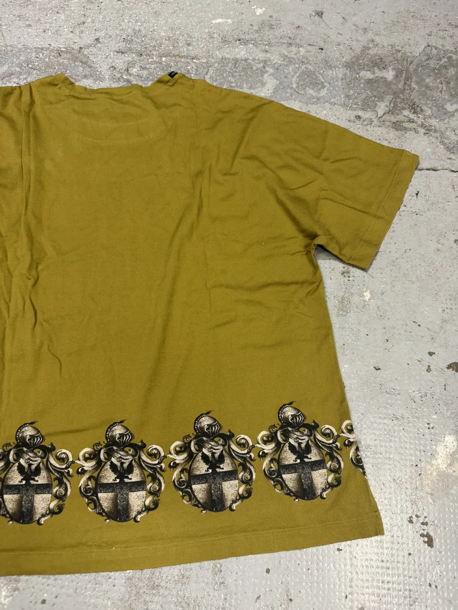 2010s Dolce & Gabbana Mustard Knight Armure T-Shirt - Image 11