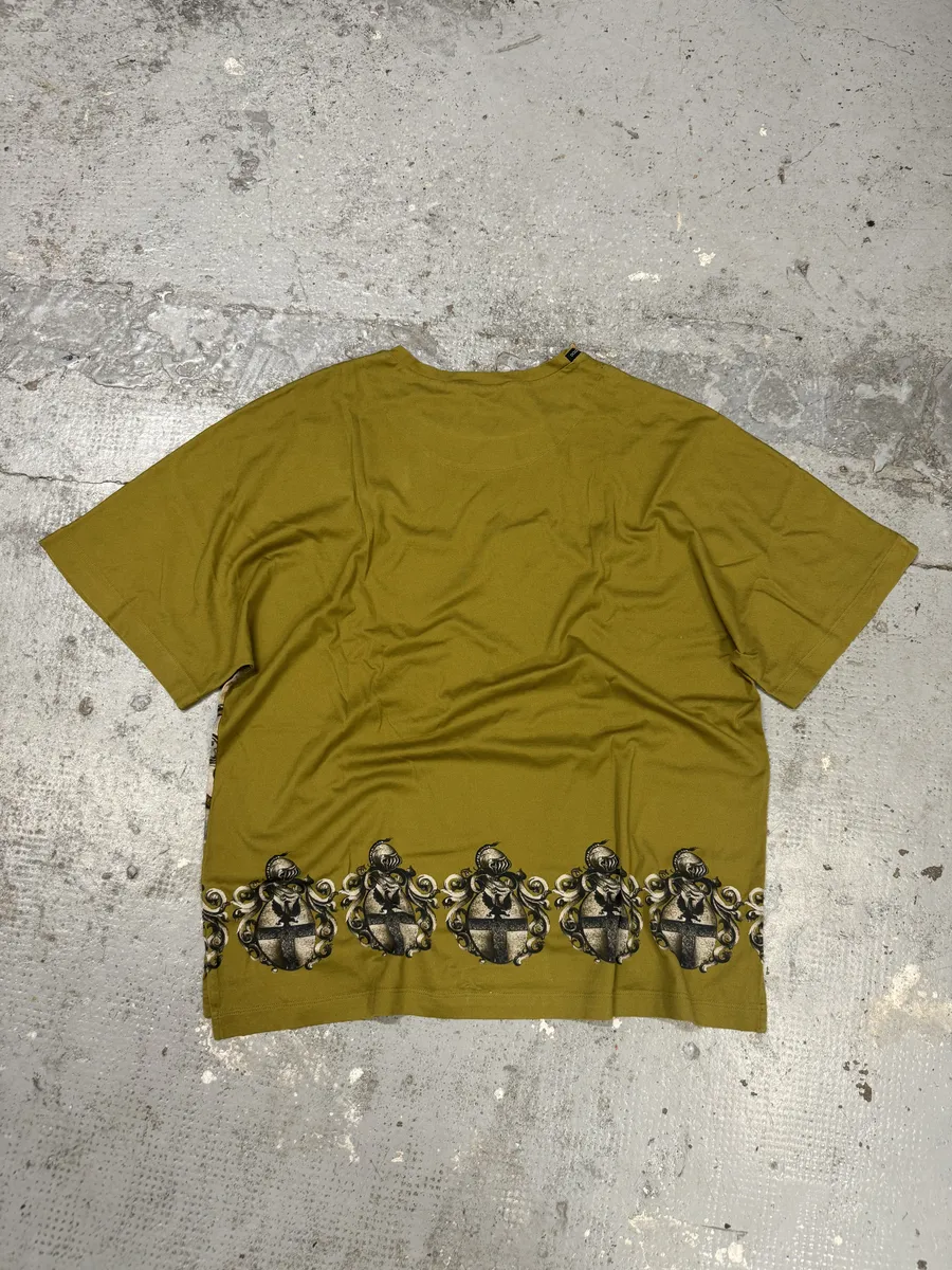 2010s Dolce & Gabbana Mustard Knight Armure T-Shirt - Image 5